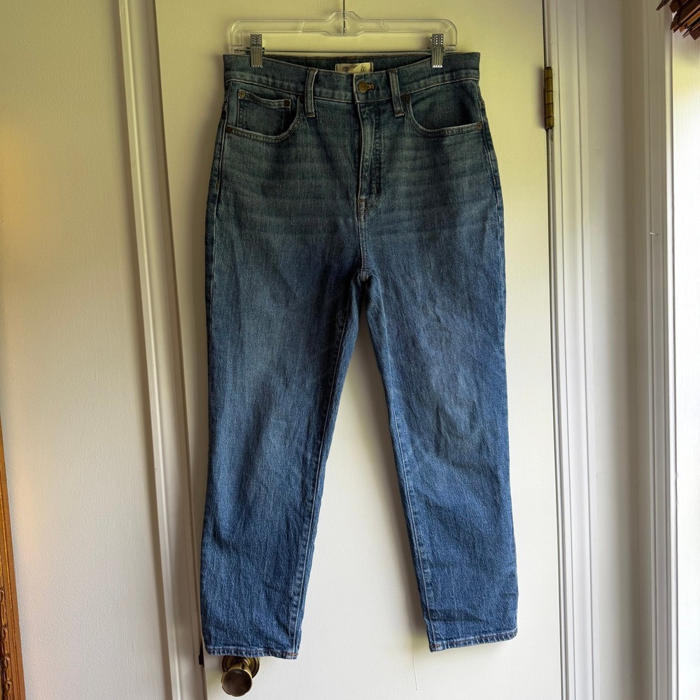 Madewell Classic Straight Jean Medium Indigo High Rise Denim Size 29